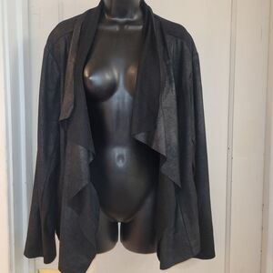 Chic Black Women's Drape Jacket
